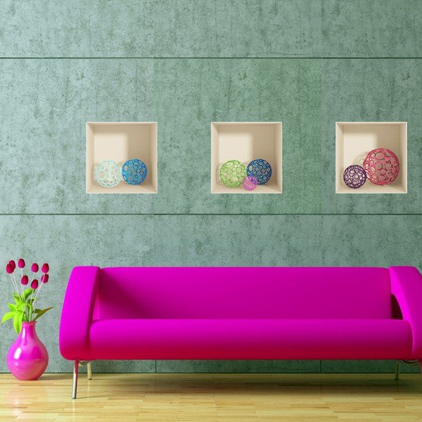 Sada 3 samolepiek s 3D efektom Fanastick Spheres-image-1
