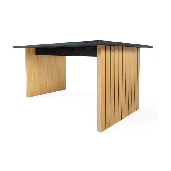 Jedálenský stôl s doskou v dubovom dekore 90x160 cm Stripe - Woodman
