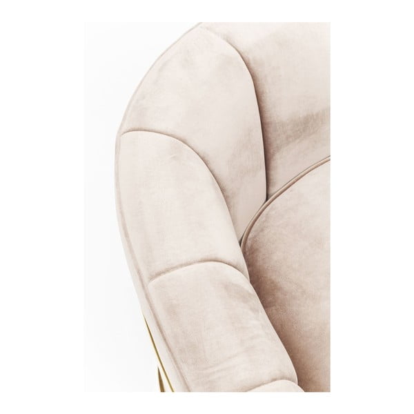Béžové kreslo s detailmi v zlatej farbe Kare Design Pure Elegance-image-1