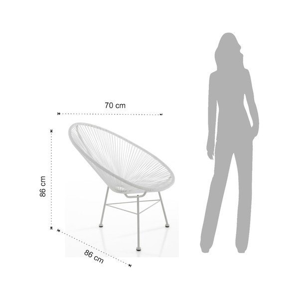 Biele kreslo Tomasucci vhodné do exteriéru Numana-image-3