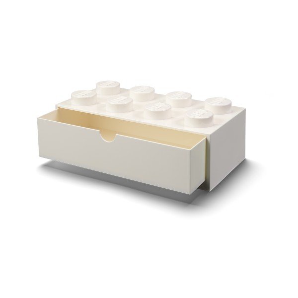 Biely stolový box so zásuvkou LEGO® Double-image-1