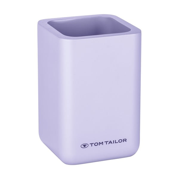 Fialový téglik na zubné kefky z polyresínu Tom Tailor T-Rounded – Wenko