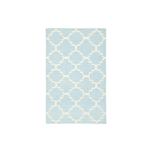 Vlnený koberec Darajen 76x182 cm, svetlo modrý