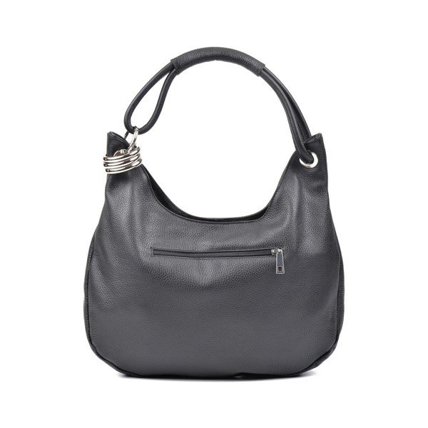 Čierna kožená kabelka Carla Ferreri Giuliya-image-3