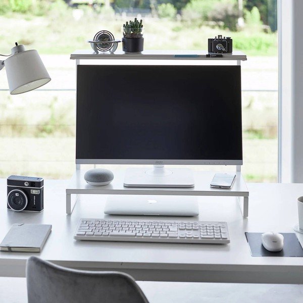 Biely kovový stojan na monitor Tower – YAMAZAKI-image-1