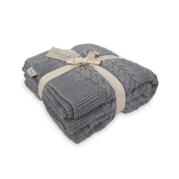 Tmavosivý pléd Toufalo, 130 x 170 cm-image-1