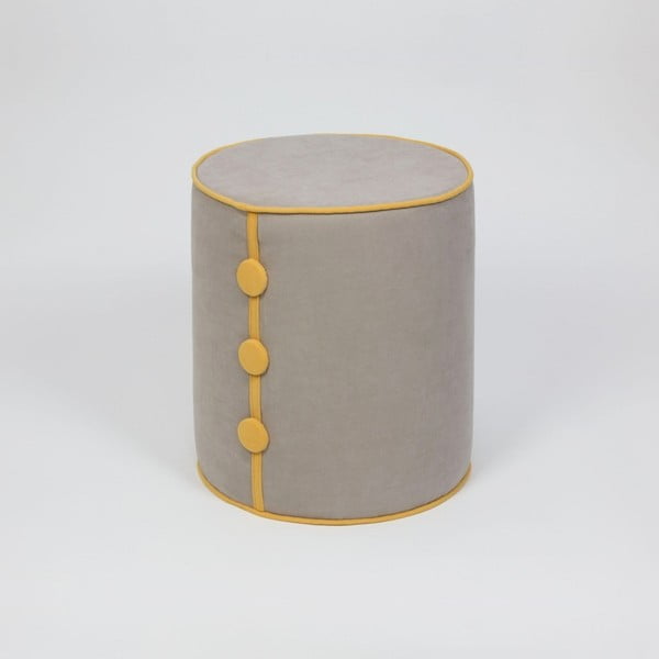 Sivý sedací taburet Dombi Lee, ⌀ 41 cm