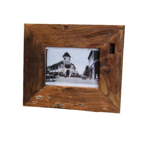 Rámik na fotografie z teakového dreva HSM Collection Antique, 27 x 22 cm