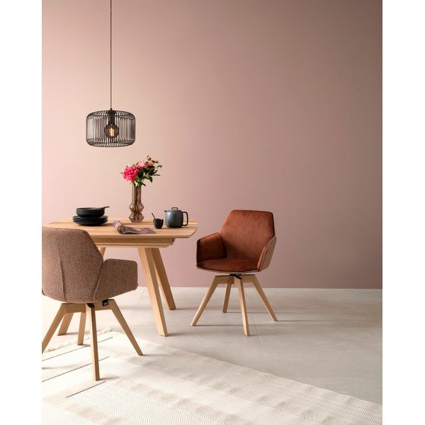 Čierne závesné svietidlo s kovovým tienidlom ø 30 cm Cage – Fischer & Honsel-image-1