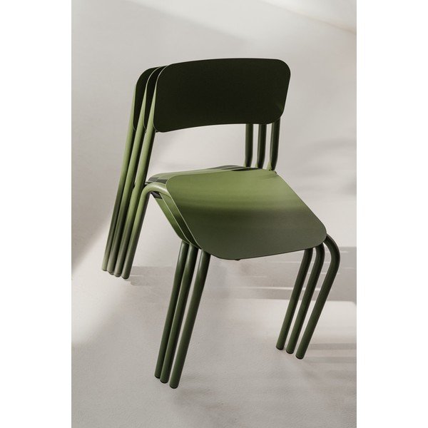 Zelená kovová záhradná stolička Kei – noo.ma-image-4