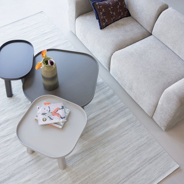 Hnedý okrúhly konferenčný stolík z MDF ø 80 cm Mosa – WOOOD-image-1