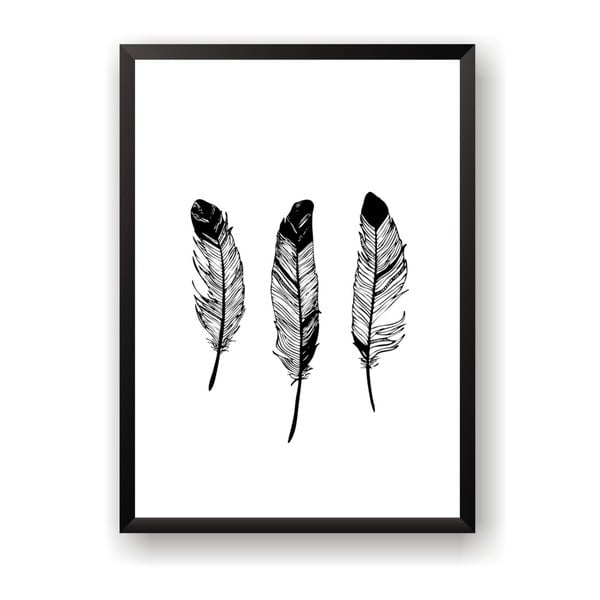 Plagát Nord & Co Three Feathers, 21 x 29 cm