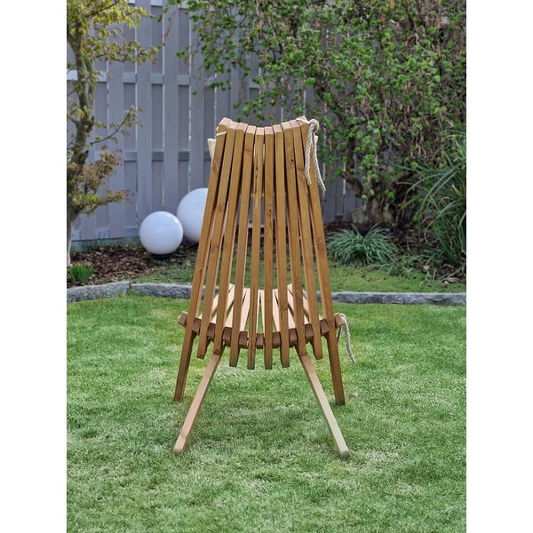 Drevené záhradné kreslo v prírodnej farbe Falun - Garden Pleasure-image-4