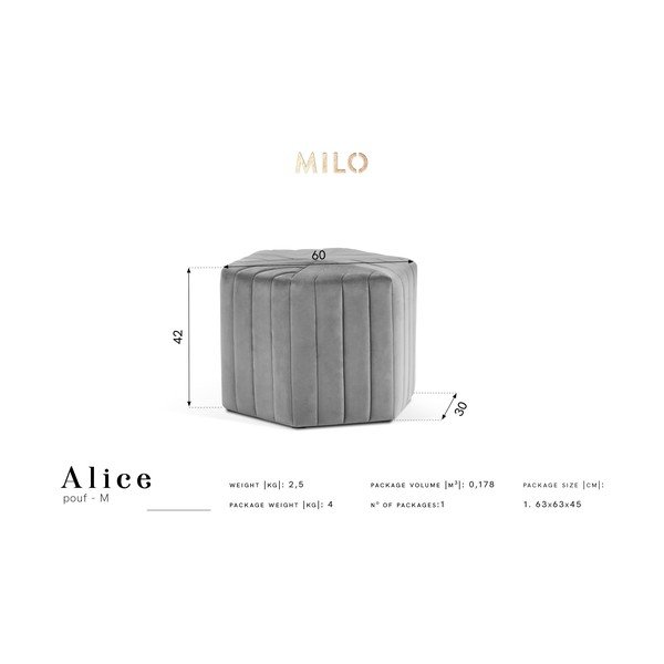 Fľaškovozelený puf Milo Casa Alice, ⌀ 60 cm-image-2