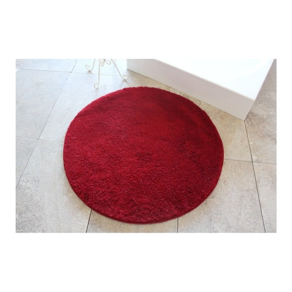 Červená kúpeľňová predložka Mismo Oro, ⌀ 90 cm