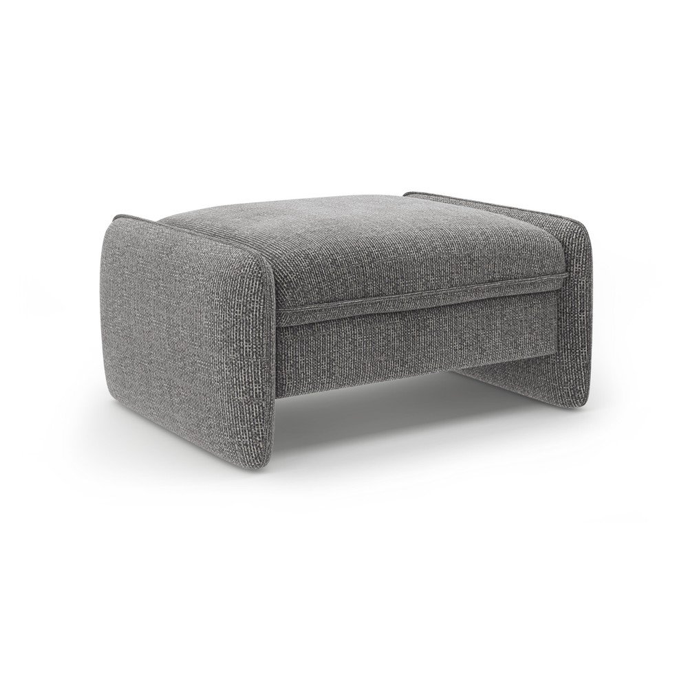 Tmavosivá ženilková podnožka Georgia – Micadoni