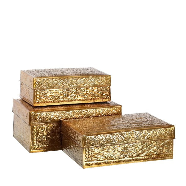Set 3 boxov  Golden Aluminium