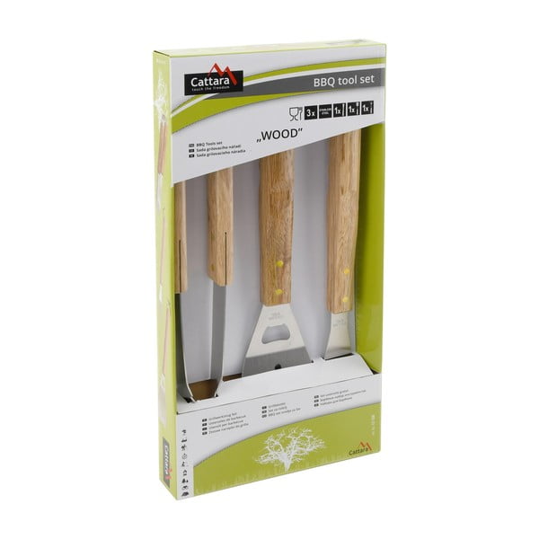Súprava 3 kusov grilovacieho náradia Cattara Wood-image-2