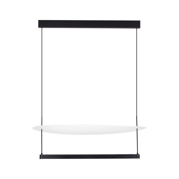 Biele/matne čierne hliníkové LED závesné svietidlo so stmievačom ø 80 cm Diona – Nova Luce