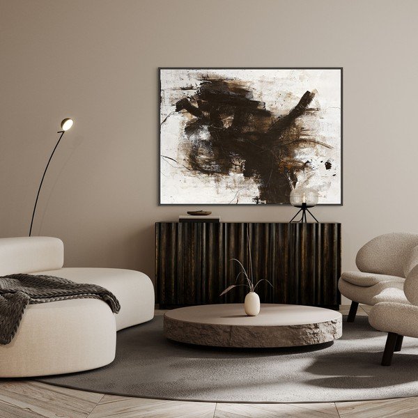 Ručne maľovaný obraz s rámom/na plátne 121x91 cm The Invisible – Malerifabrikken-image-1