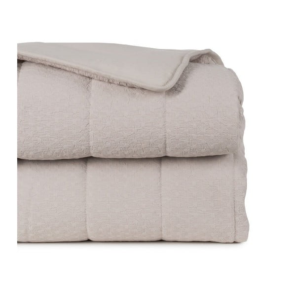 Béžový prešívaný pléd 240x260 cm – Ixia