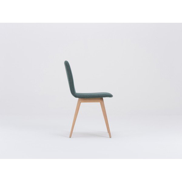 Zelená jedálenská stolička s podnožím z dubového dreva Gazzda Ena-image-3