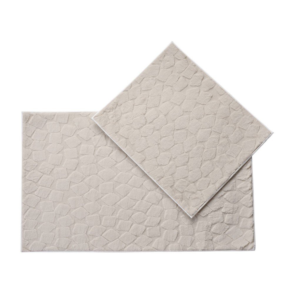 Béžové kúpeľňové predložky v súprave 2 ks 60x100 cm Rabbit – Foutastic