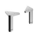 Nožičky v súprave 2 ks v lesklo striebornej farbe Quickset 318 – Pelipal