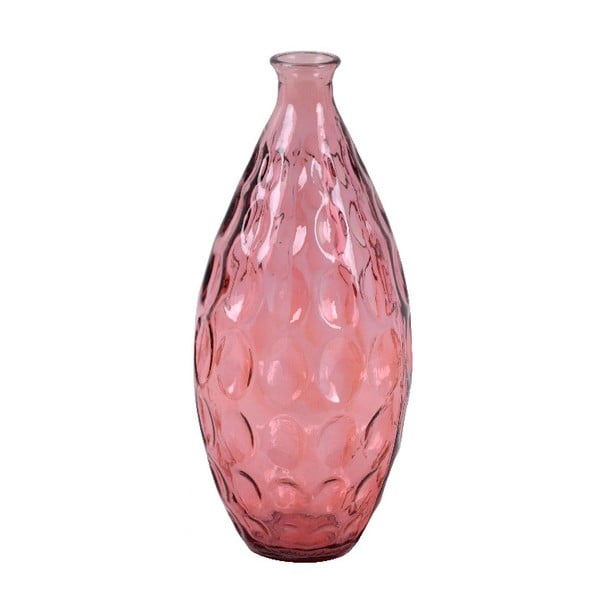 Ružová sklenená váza z recyklovaného skla Ego Dekor Dune, výška 38 cm
