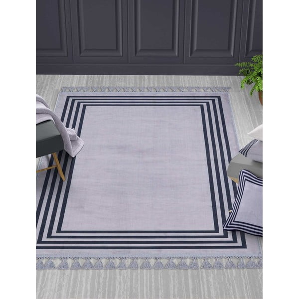 Sivý umývateľný koberec behúň 300x100 cm - Vitaus-image-1