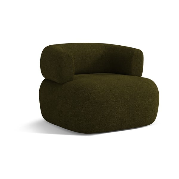 Zelené kreslo z textílie bouclé Jenny – Micadoni Home