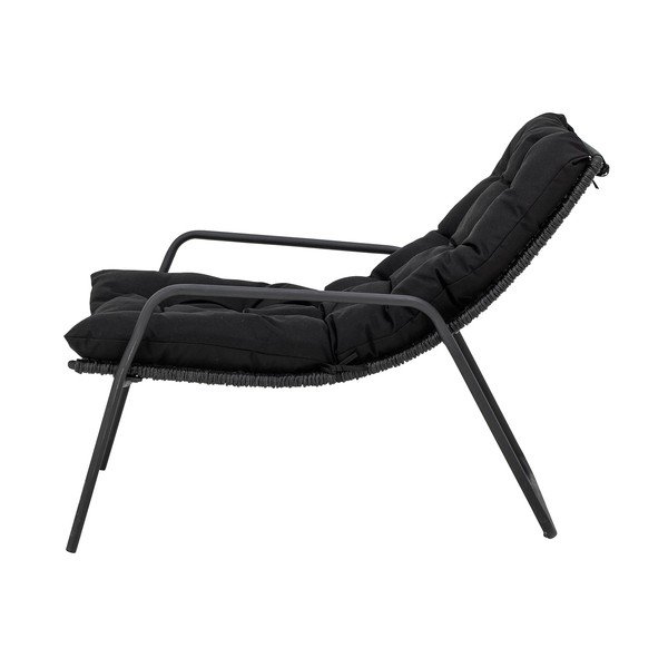 Čierne záhradné ležadlo s podnožkou Boel - Bloomingville-image-4