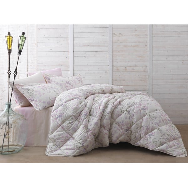 Pléd přes postel na dvojlôžko s plachtou Peint, 195 × 215 cm