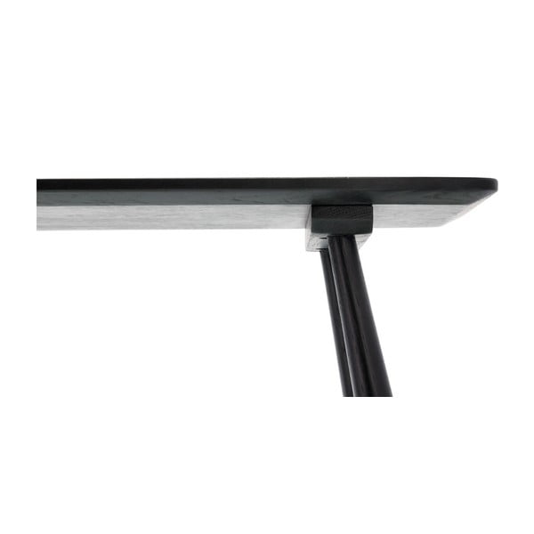 Čierny konzolový stolík z dubového dreva 90x28 cm Bast - Villa Collection-image-4