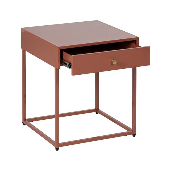 V terakotovej farbe nočný stolík Nara – Ixia-image-2