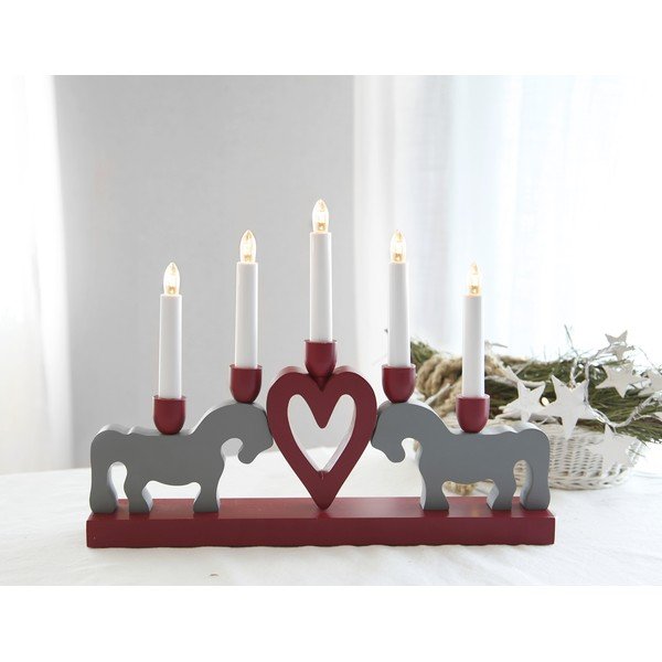 Červená vianočná svetelná dekorácia Leksand – Star Trading-image-2