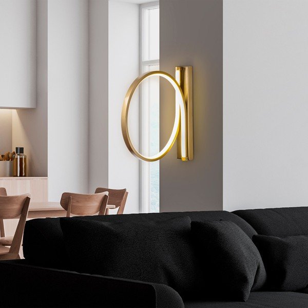 LED nástenné svietidlo v zlatej farbe ø 30 cm Halka – Opviq lights-image-1