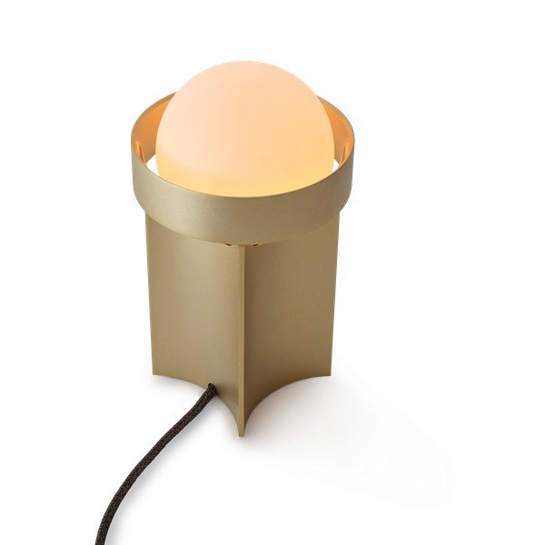 Stmievateľná stolová lampa v zlatej farbe so skleneným tienidlom (výška 22 cm) Loop – tala-image-2