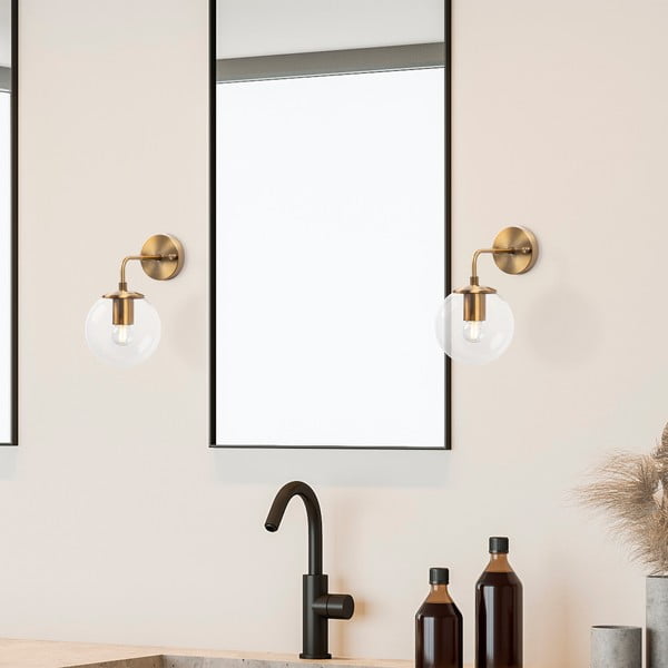 Nástenné svietidlo v mosadznej farbe ø 15 cm Viran – Opviq lights-image-1