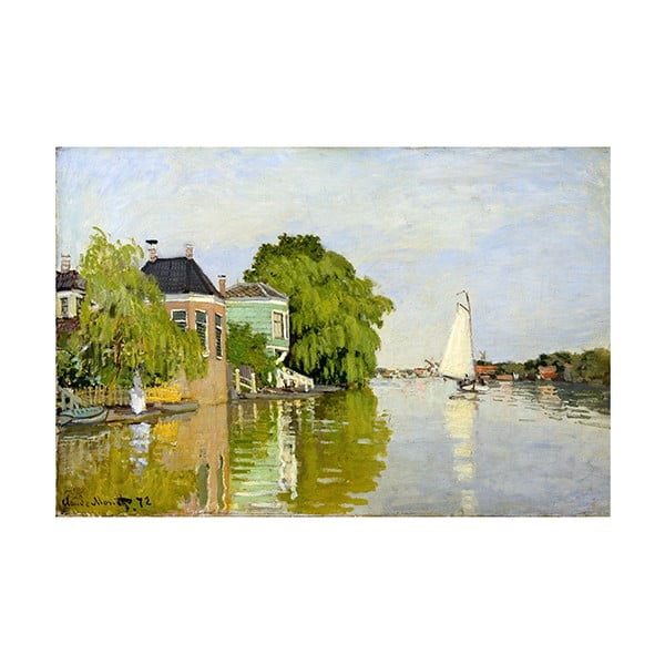 Obraz Claude Monet - Houses on the Achterzaan, 70x45 cm