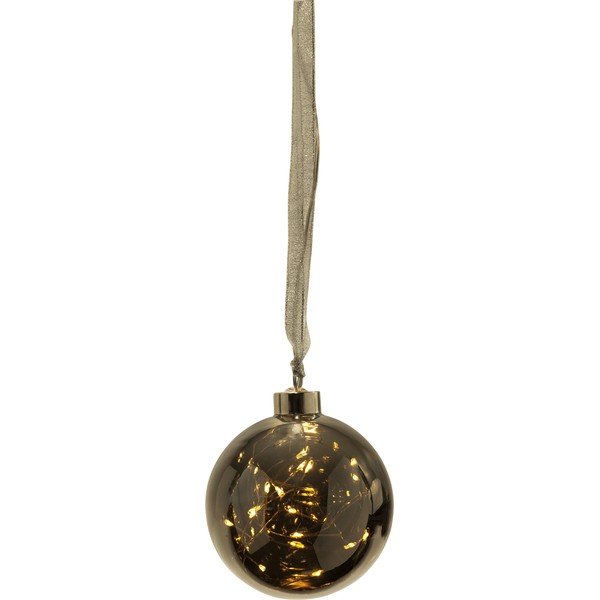 Tmavosivá vianočná svetelná dekorácia ø 10 cm Glow – Star Trading