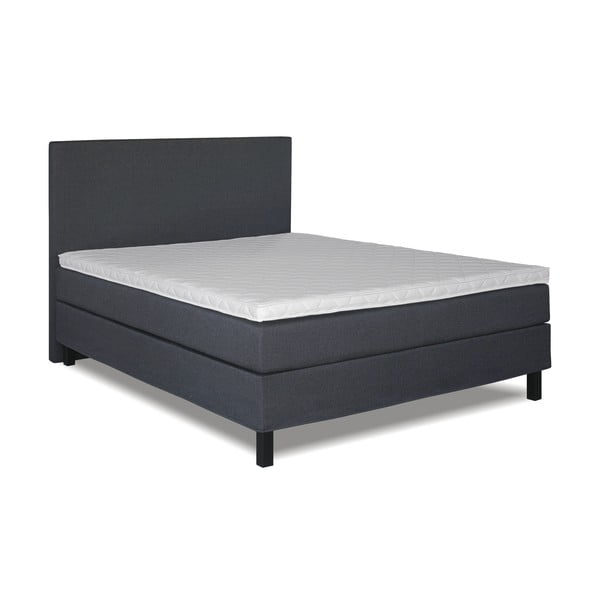 Čierna posteľ s matracom Gemega Jolly, 180x200 cm