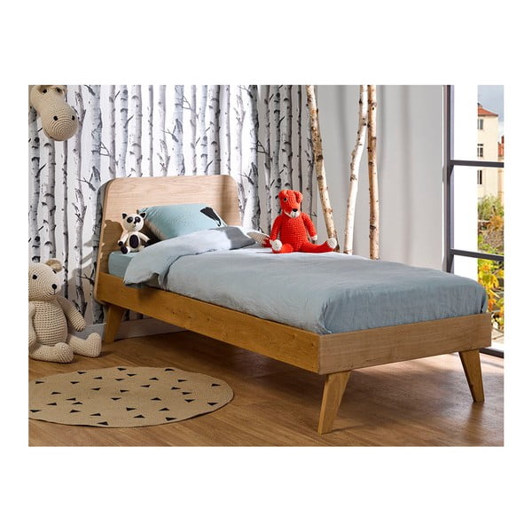 Detská prírodná posteľ JUNIIOR Provence Oskar Junior, 90 × 200 cm