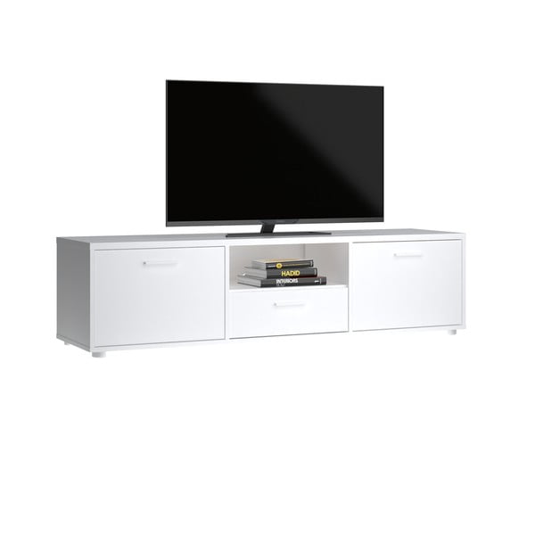 Biely TV stolík 147x38 cm Media – Tvilum-image-4