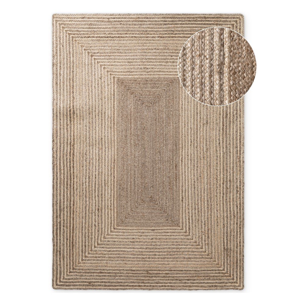 E-shop Obojstranný/ručne tkaný jutový koberec v svetlo prírodnej farbe/v tmavo prírodnej farbe 120x170 cm Juno – Hanse Home
