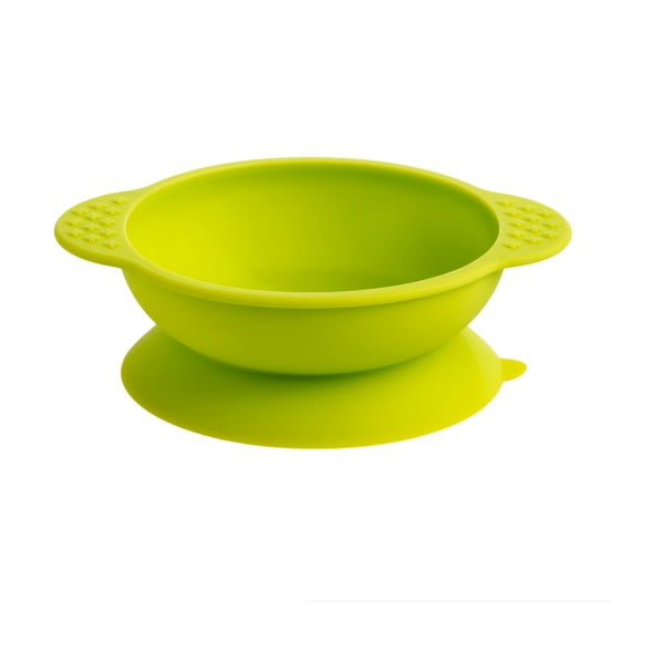 Zelený silikónový tanier pre deti Brandan Baby