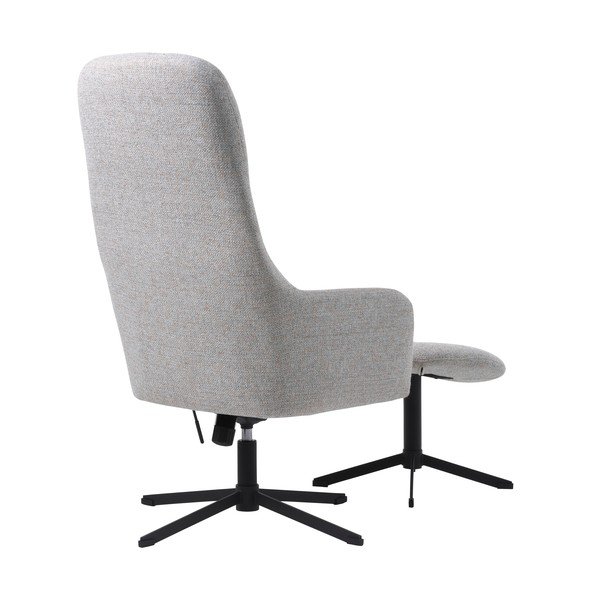 Svetlosivé otočné relaxačné kreslo Manning – Unique Furniture-image-3