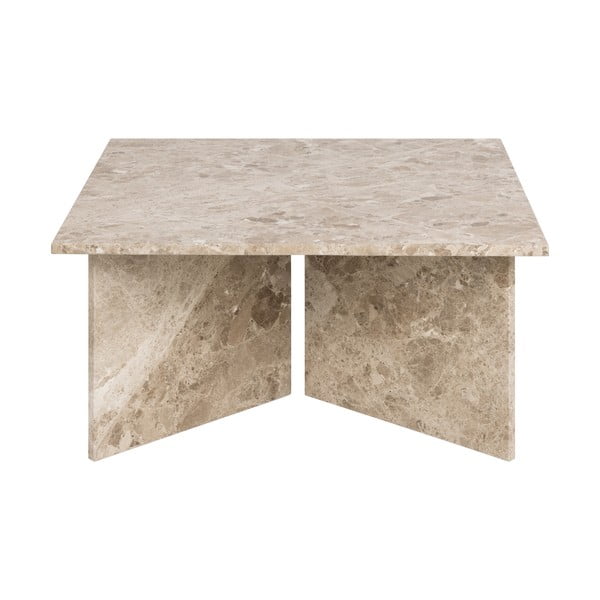 Béžový mramorový konferenčný stolík 90x90 cm Vega – Actona-image-3