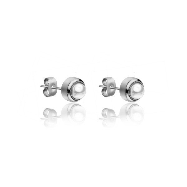 Dámske náušnice z antikoro ocele v striebornej farbe Emily Westwood Unique-image-2