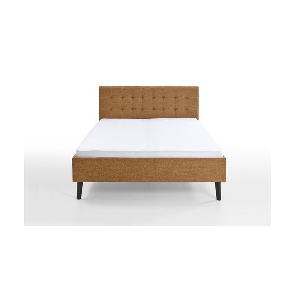 Hnedá čalúnená dvojlôžková posteľ bez roštu 140x200 cm Empire – Meise Möbel-image-3